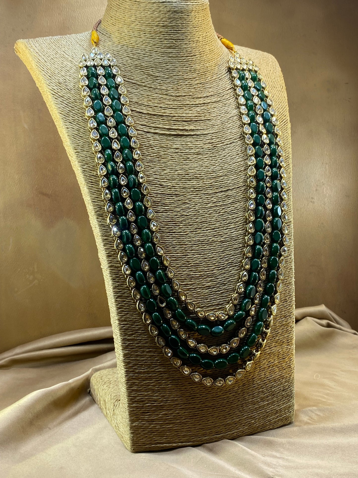 Kundan Stylish Wear Long 5 Layers Mala