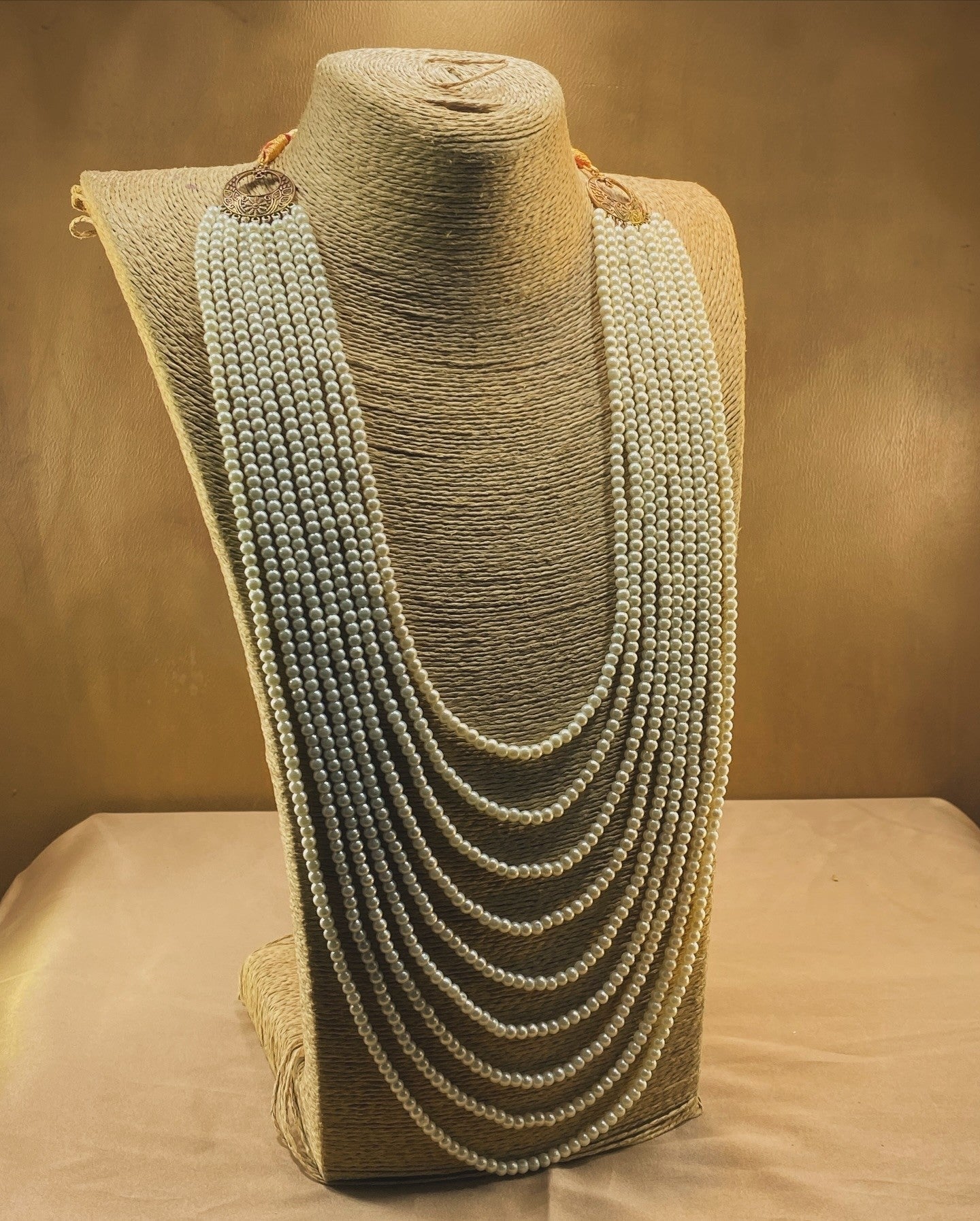 9 layers Long Stones Work Maala Necklace