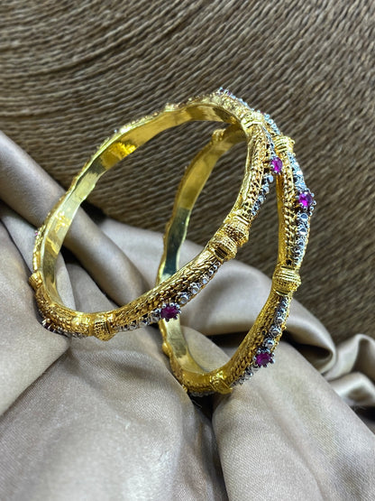 Gold Plated 2 Pc Bangles