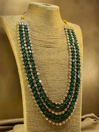 Kundan Stylish Wear Long 5 Layers Mala