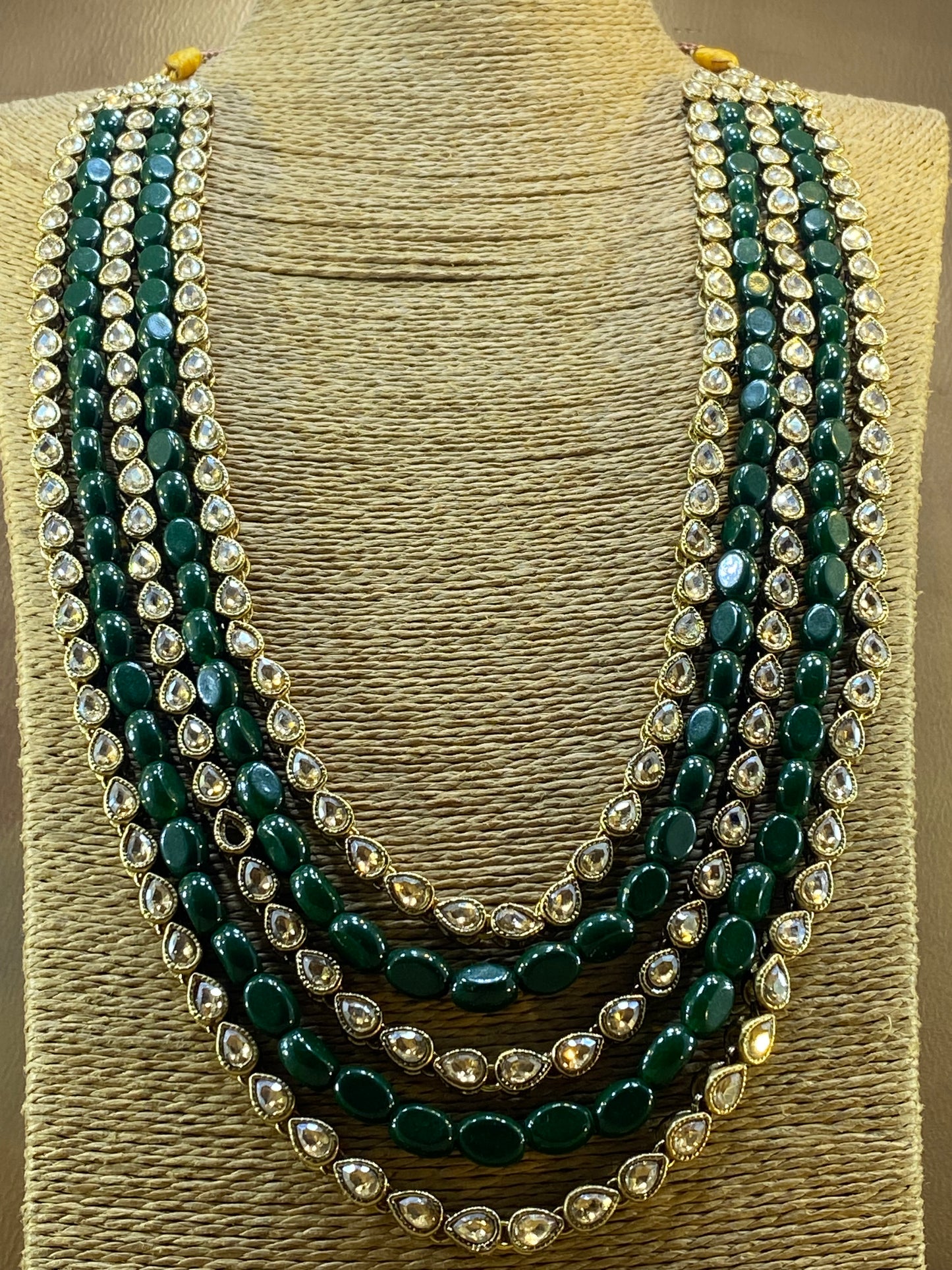 Kundan Stylish Wear Long 5 Layers Mala