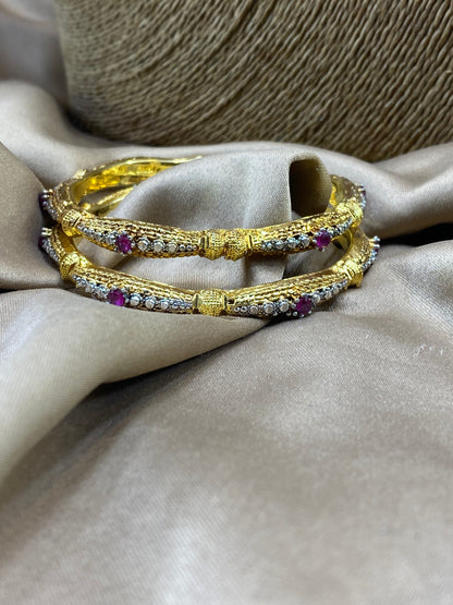 Gold Plated 2 Pc Bangles