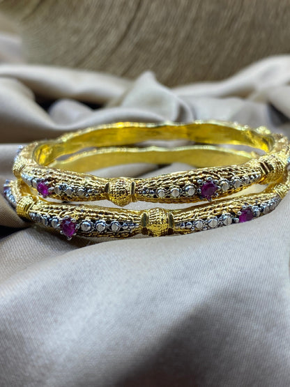 Gold Plated 2 Pc Bangles